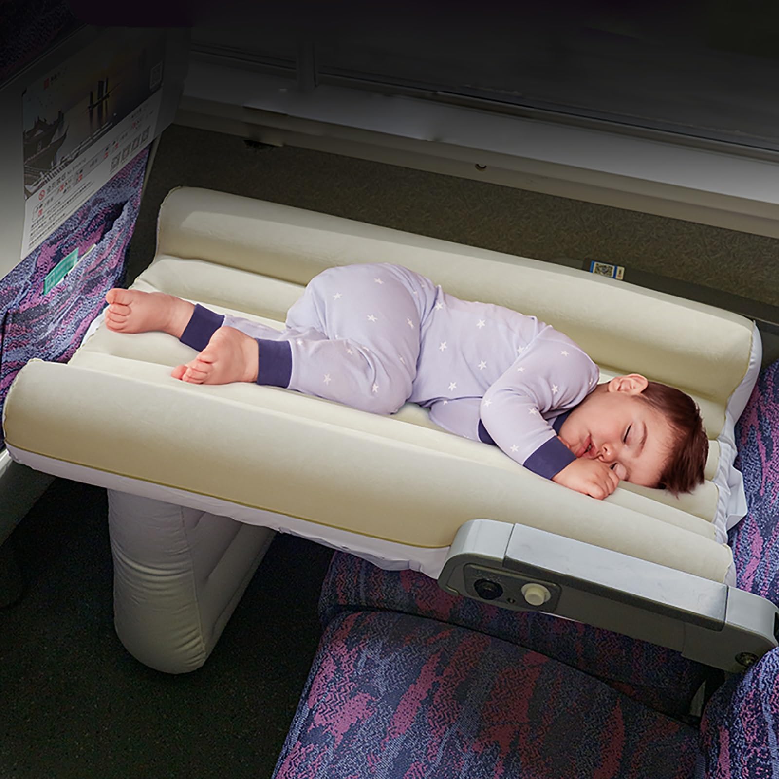 **ZDMZR Inflatable Baby Travel Bed – Portable Airplane Bed for Toddlers & Infants, Fits Most Economy Seats – Perfect for Long Flights, Road Trips & Family Vacations**
