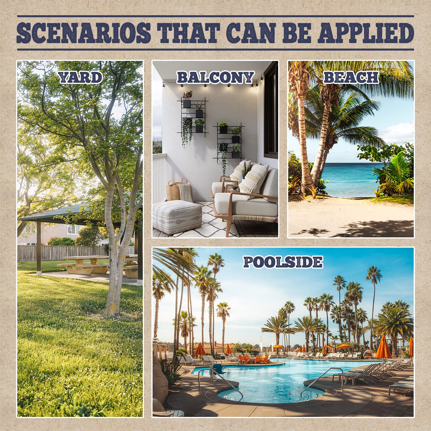 2-Piece Outdoor Wooden Patio Lounge Chair Set - Portable Reclining Beach Chairs with Solid Wood Frame & White Polyester Canvas - 3 Adjustable Positions, Blue - Perfect for Backyard, Poolside, and Beach Relaxation
