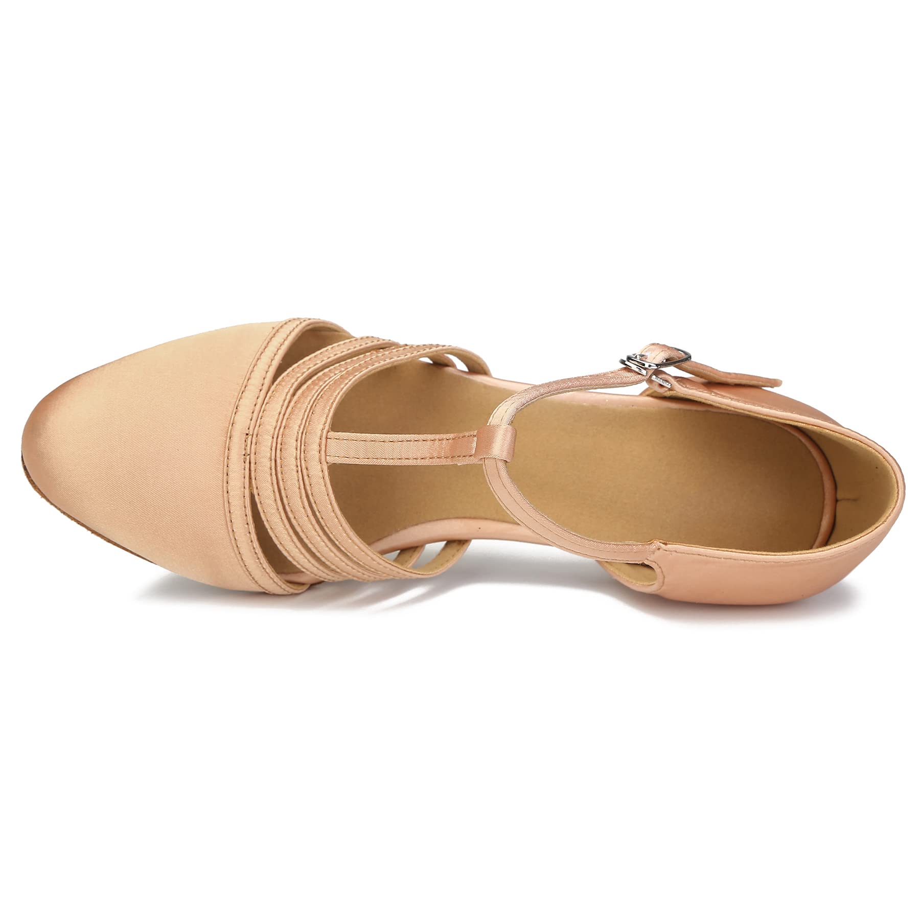 Women's Ballroom Dance Shoes - Closed Toe Latin Salsa Dance Shoes ZB12 for Wedding, Competition & Social Dancing - Comfortable & Elegant Professional Dance Footwear
