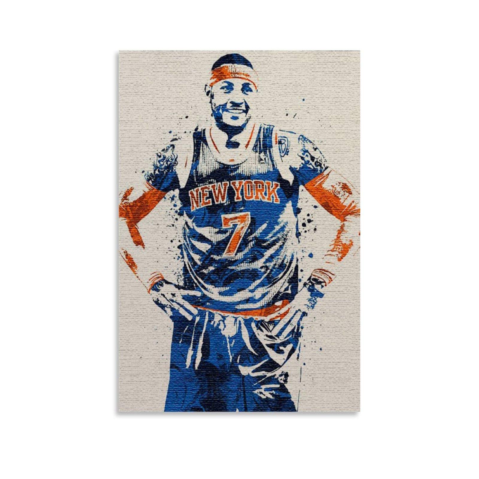 Carmelo Anthony Basketball Poster - 16x24 Inches (40x60cm) NBA Wall Art, Sports Decor, Canvas Print for Living Room, Bedroom & Man Cave - Perfect Gift for Basketball Fans
