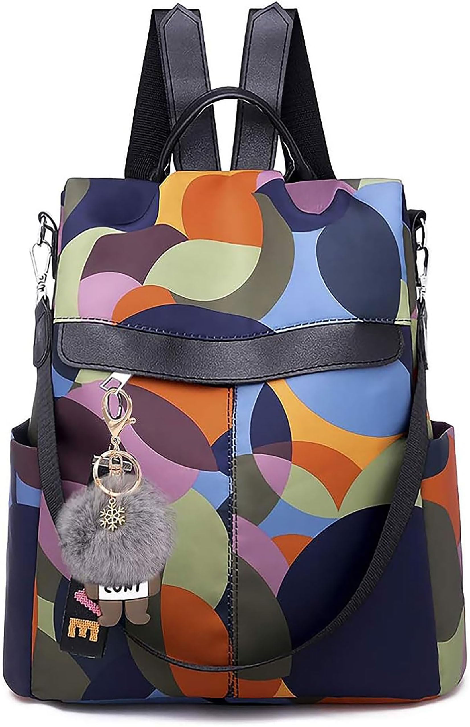 COFIHOME Anti-Theft Waterproof Nylon Backpack Purse for Women - Lightweight Travel Shoulder Bag, College Bookbag for Commuting, Hiking & Daily Use