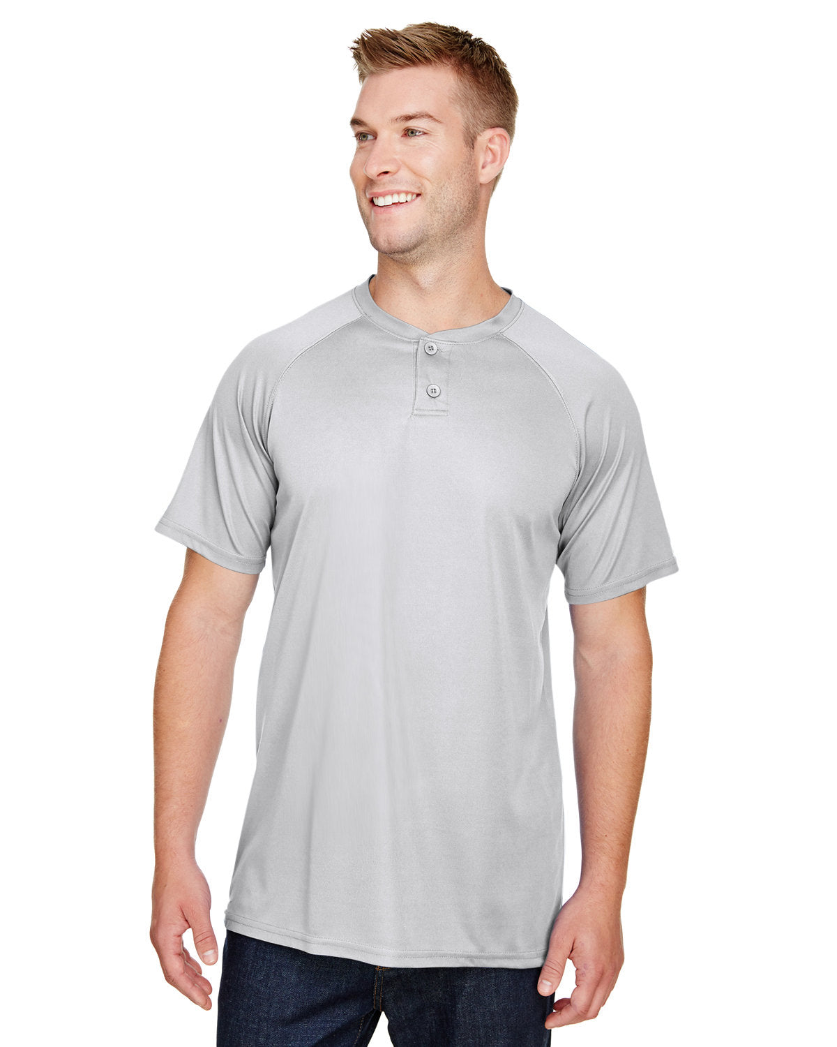 Augusta Sportswear AG1565 Adult Attain 2-Button Baseball Jersey - Comfortable & Durable Team Uniform for Baseball, Softball & Casual Wear