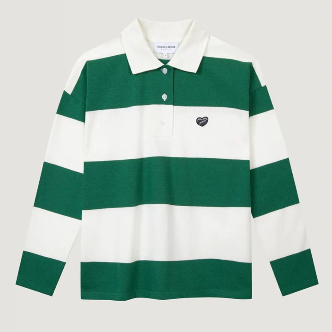 Patch Coeur ML Laupetre Polo T-Shirt for Men - Off White Jalapeno Color - Casual Wear & Street Style Fashion