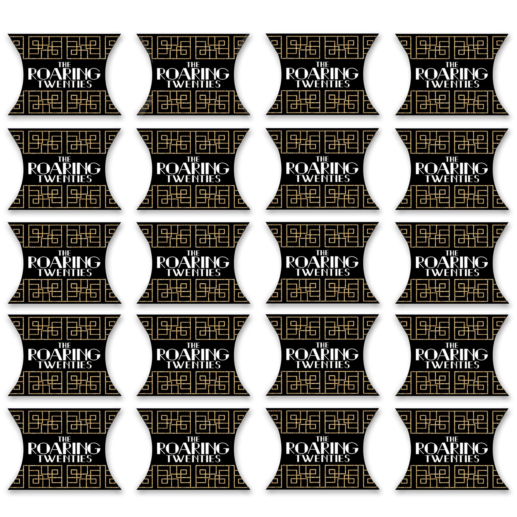Roaring 20s Gift Boxes - 1920s Art Deco Jazz Party Favors (Set of 20) for Weddings & Events