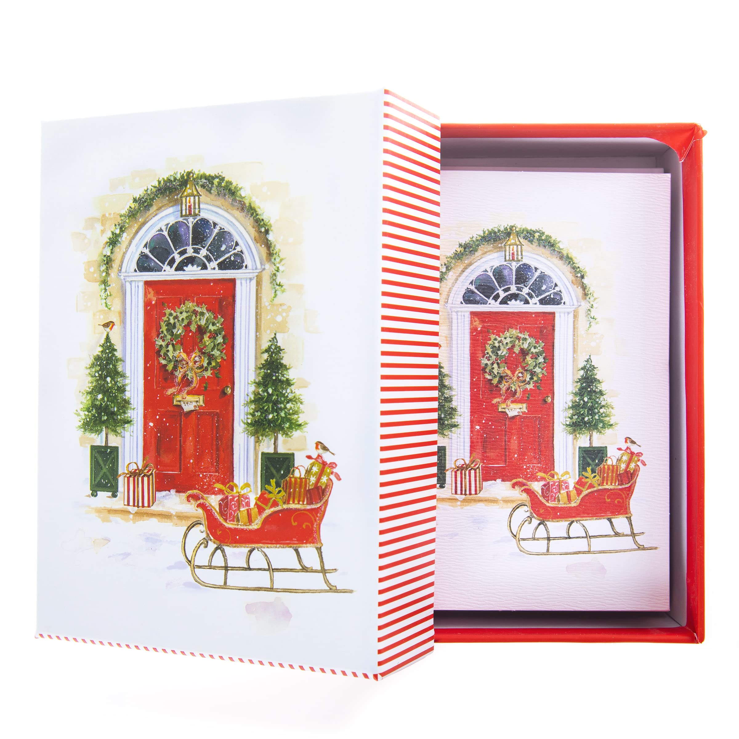Festive Christmas Greeting Cards - Pack of 20 Holiday Cards with Envelopes, Merry Christmas Printed Inside, Perfect for Holiday Wishes, Office Gifts & Family Greetings