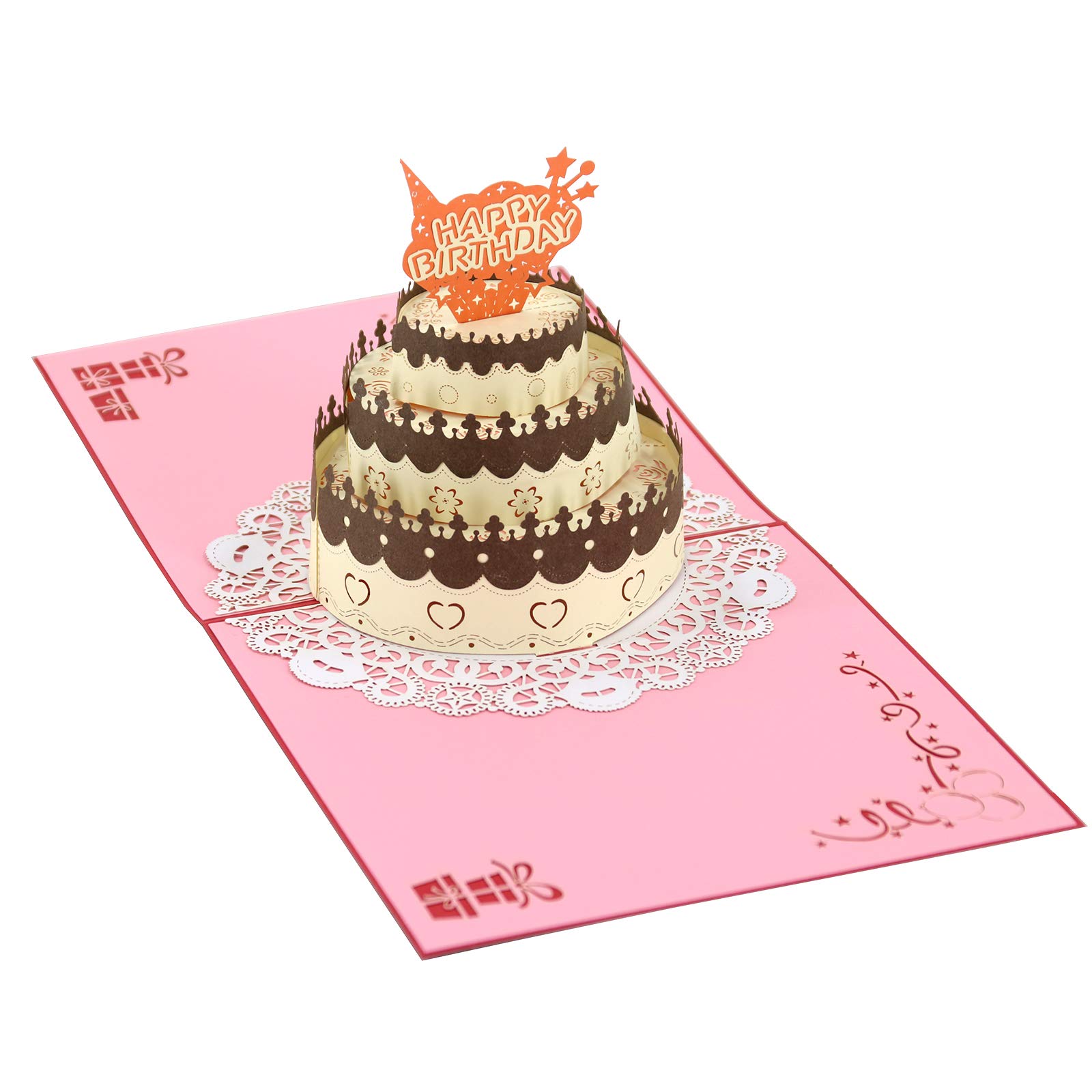 3D Pop Up Happy Birthday Card with Envelope - 5.9
