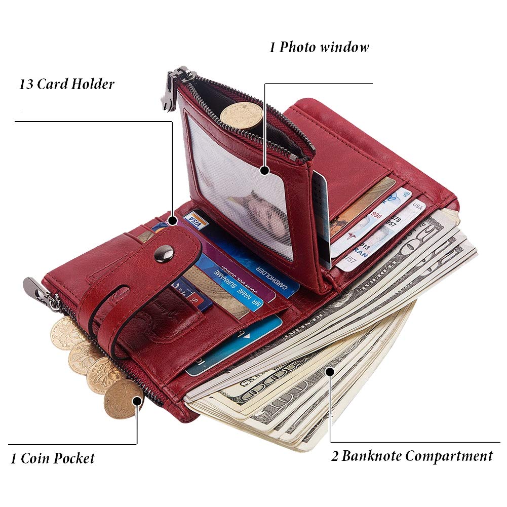 Rismart Genuine Leather Men's Front Pocket Wallet - Slim RFID Blocking Credit Card Holder & Cash Organizer - Perfect for Travel, Business, and Everyday Carry