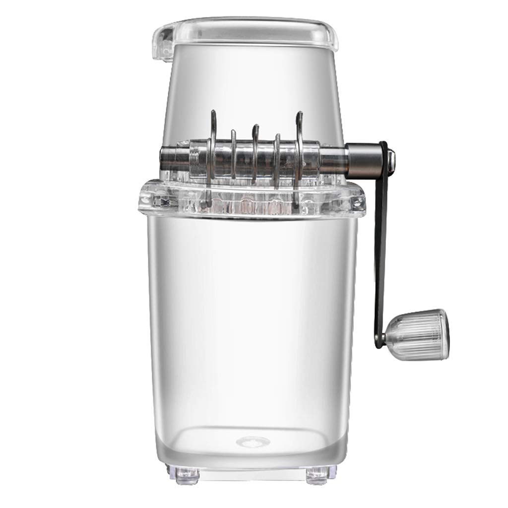 Fenteer Manual Ice Crusher - Stainless Steel Hand Crank Ice Grinder for Cocktails, Smoothies & Shaved Ice - Perfect for Home Bars, Parties & Outdoor Use