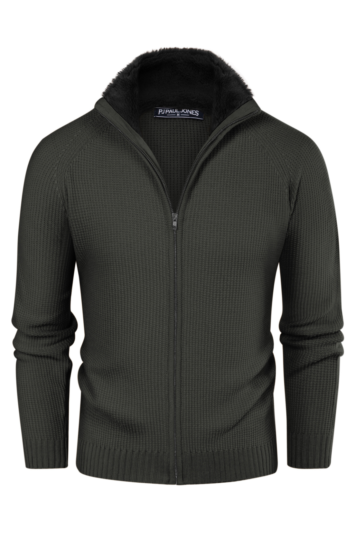 Men's Slim Fit Full Zip Cardigan Sweater with Stand Collar - Casual & Comfortable for Office, Travel & Everyday Wear