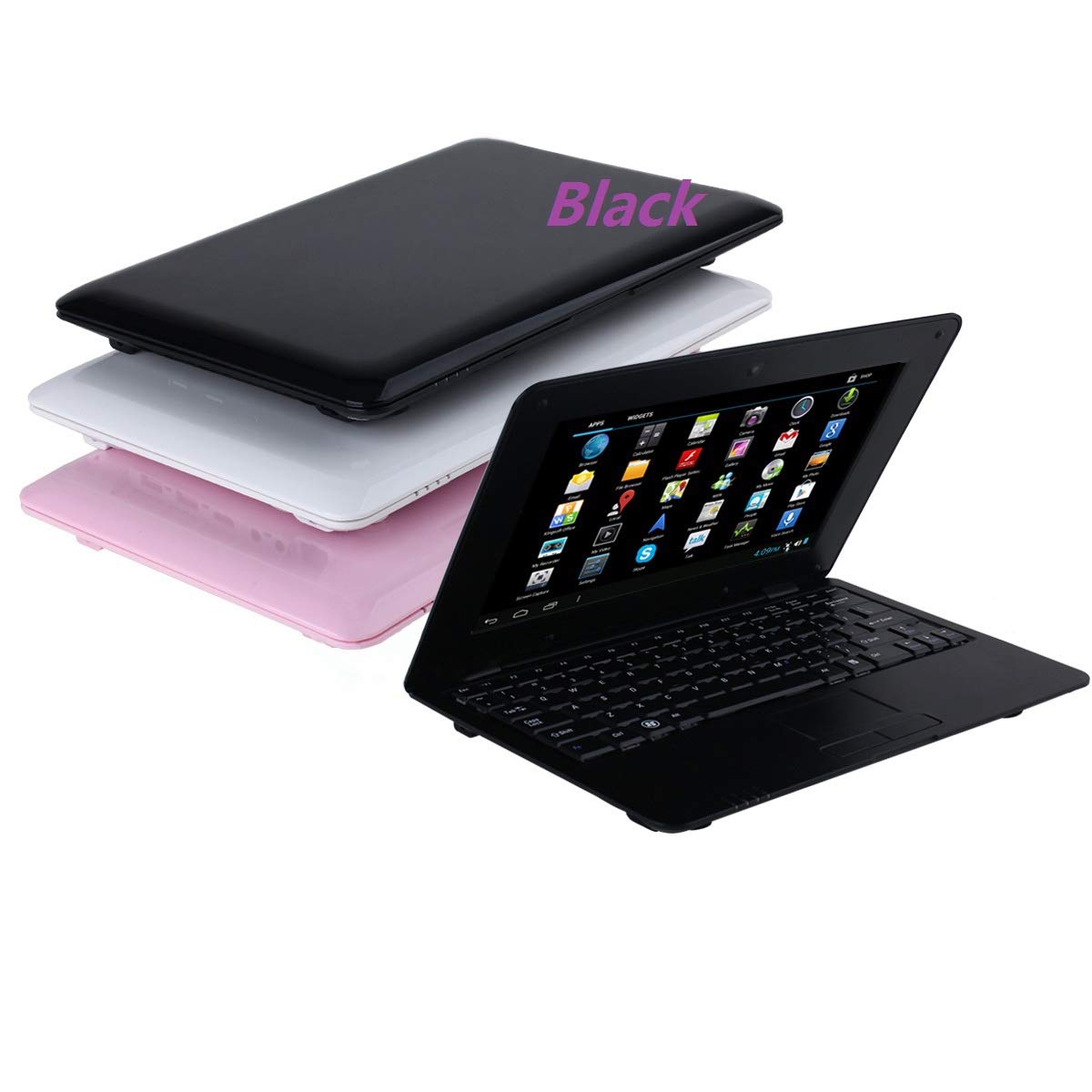 Goldengulf 10 Inch Black Laptop - Dual Core Processor, 4GB RAM, Android 4.1 OS - Includes Optical Mouse & Charger - Perfect for Work, Study & Entertainment