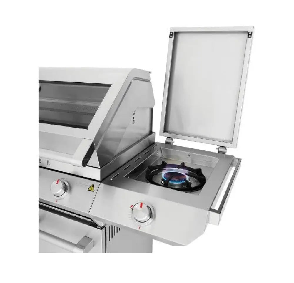 BeefEater BMG7652SA 7000 Classic 5 Burner BBQ Grill with Side Burner & Trolley - Outdoor Gas Grill for Backyard, Patio, and Camping Cooking