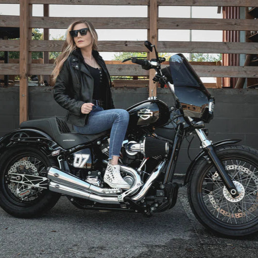 Open Road Women's Hooded Classic Leather Motorcycle Jacket - Stylish Biker Jacket for Riding & Casual Wear - Perfect for Motorcycle Enthusiasts & Fashion Lovers
