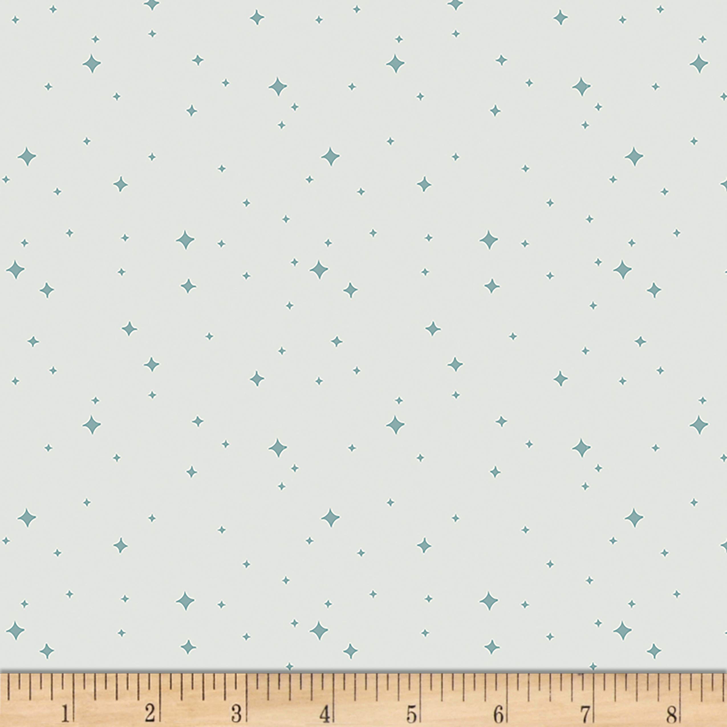 Art Gallery Fabrics Nightfall Luminaries Silver Fabric - Pale Blue Quilting Cotton for DIY Crafts, Home Decor & Sewing Projects