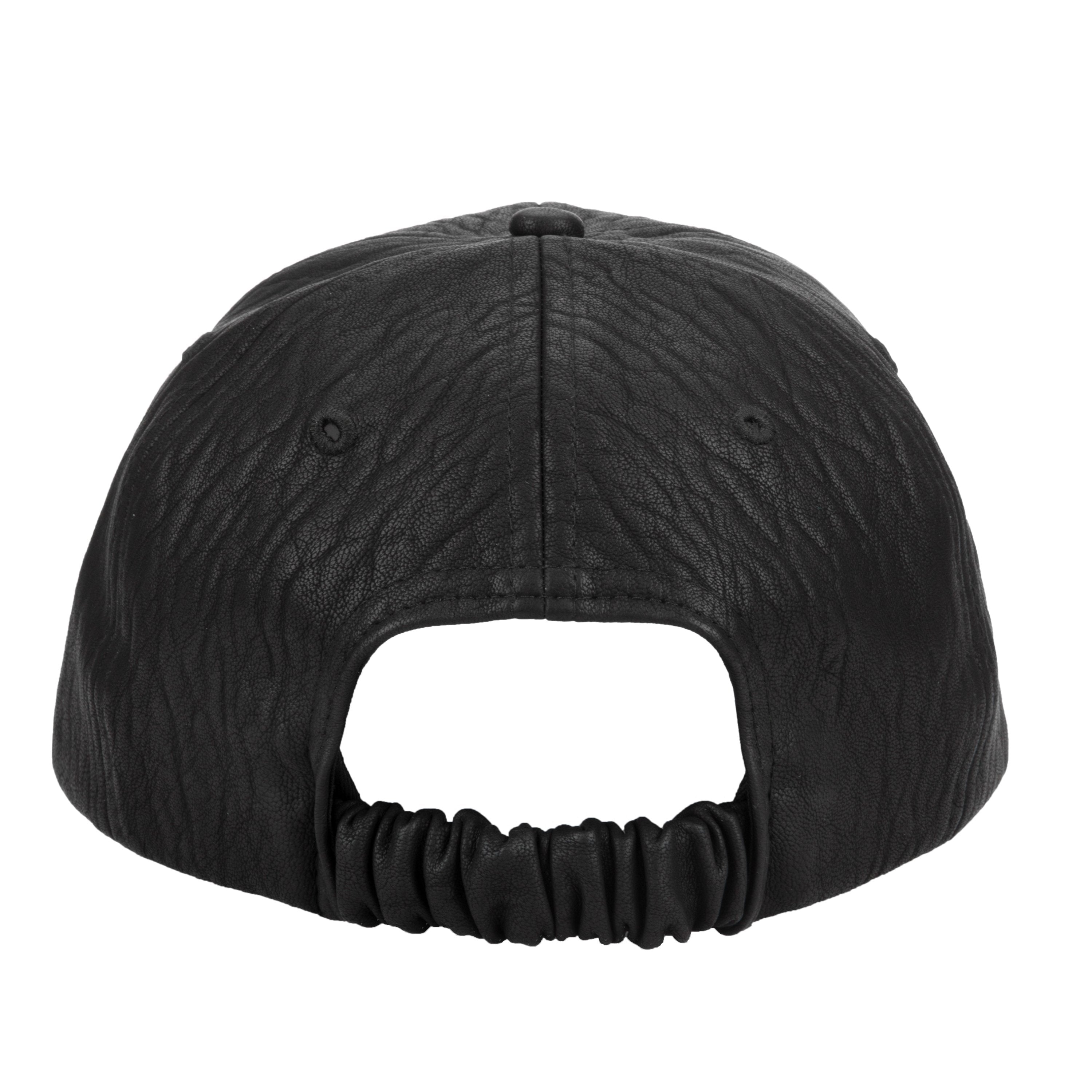 Stylish Women's Faux Leather Baseball Cap with Adjustable Elastic Band - Perfect for Casual Outfits, Outdoor Activities & Fashion Accessories