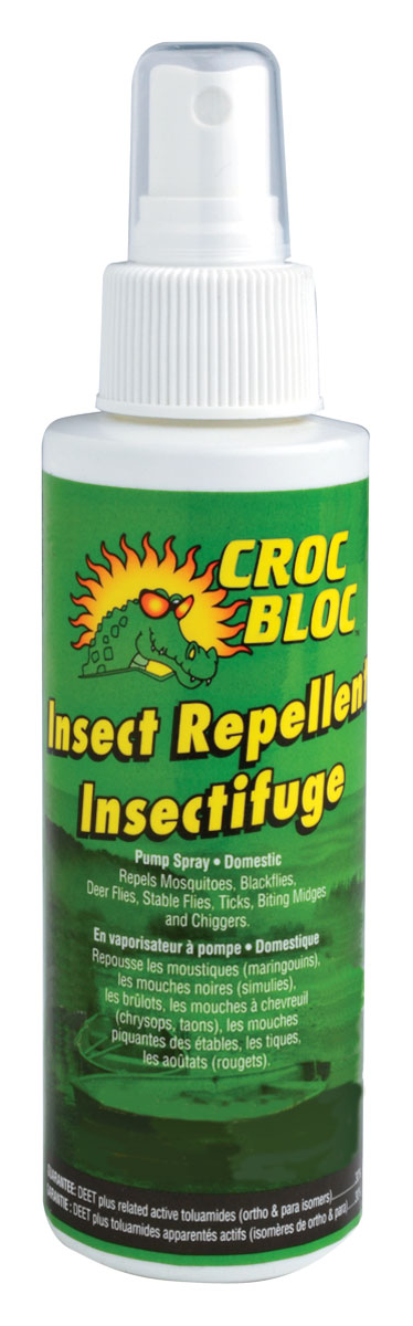 CROC BLOC Insect Repellent Spray with 30% DEET – 120 mL Pump Bottle for Outdoor, Camping, and Hiking Protection