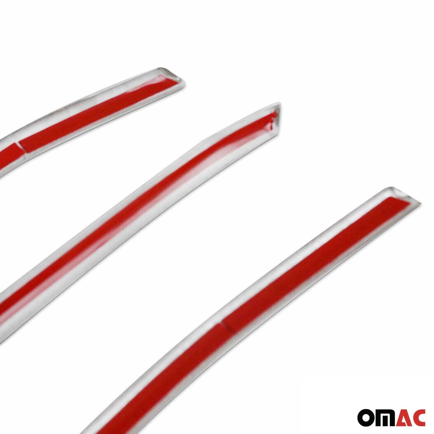 OMAC Front Bumper Grill Trim Molding for Ford Transit 2021-2025 - Steel Silver 4 Piece Set | Durable Exterior Accessory for Van Customization & Protection