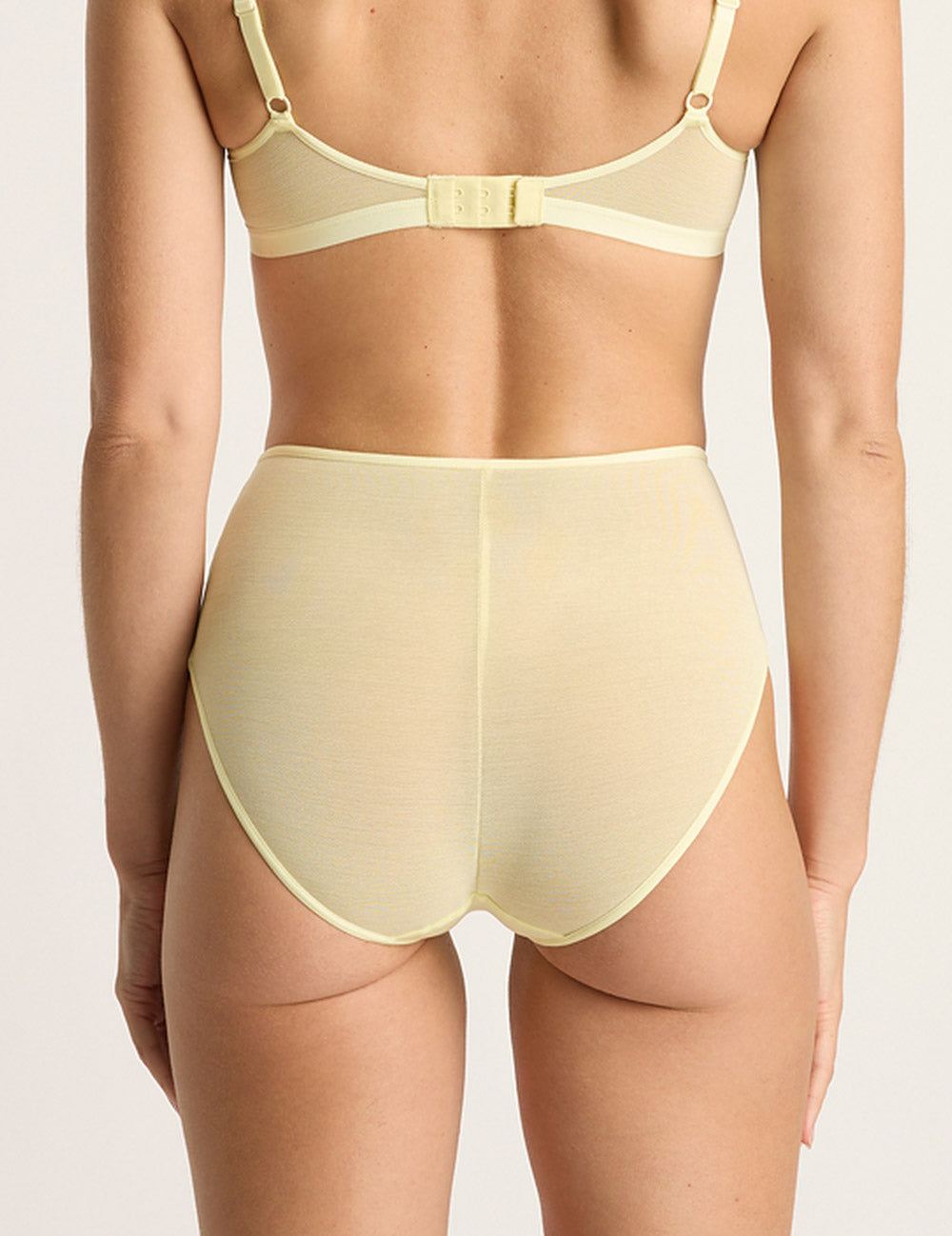 FreeMesh High Cut Full Brief Underwear - Breathable & Comfortable Women's Panties for Everyday Wear - Lemon Color