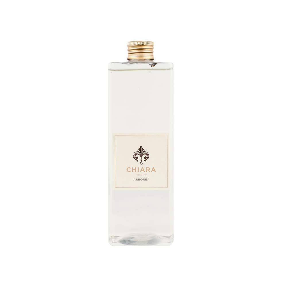 Chiara Firenze Refill Room Fragrance - Arborea Scent 500ml with Rattan Sticks | Long-Lasting Home & Office Aromatherapy Diffuser
