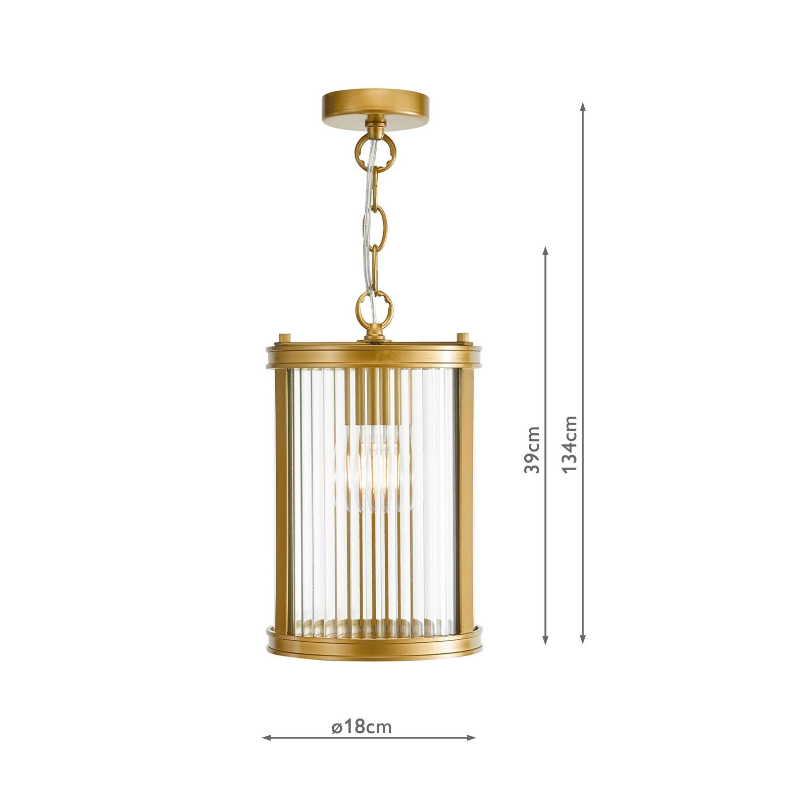 Bianka Pendant Light Fixture - Bronze & Matte Black with Ribbed Glass Shade (E17 Base) - Perfect for Dining Room, Kitchen Island or Bedroom Lighting