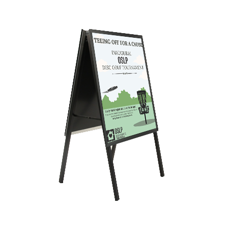 17x23 A-Frame Sign Holder with Security Screws - 1.25