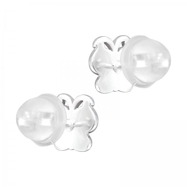 Kids Silver Butterfly Stud Earrings - Hypoallergenic Stainless Steel Earrings for Girls - Cute Butterfly Jewelry for Everyday Wear & Special Occasions