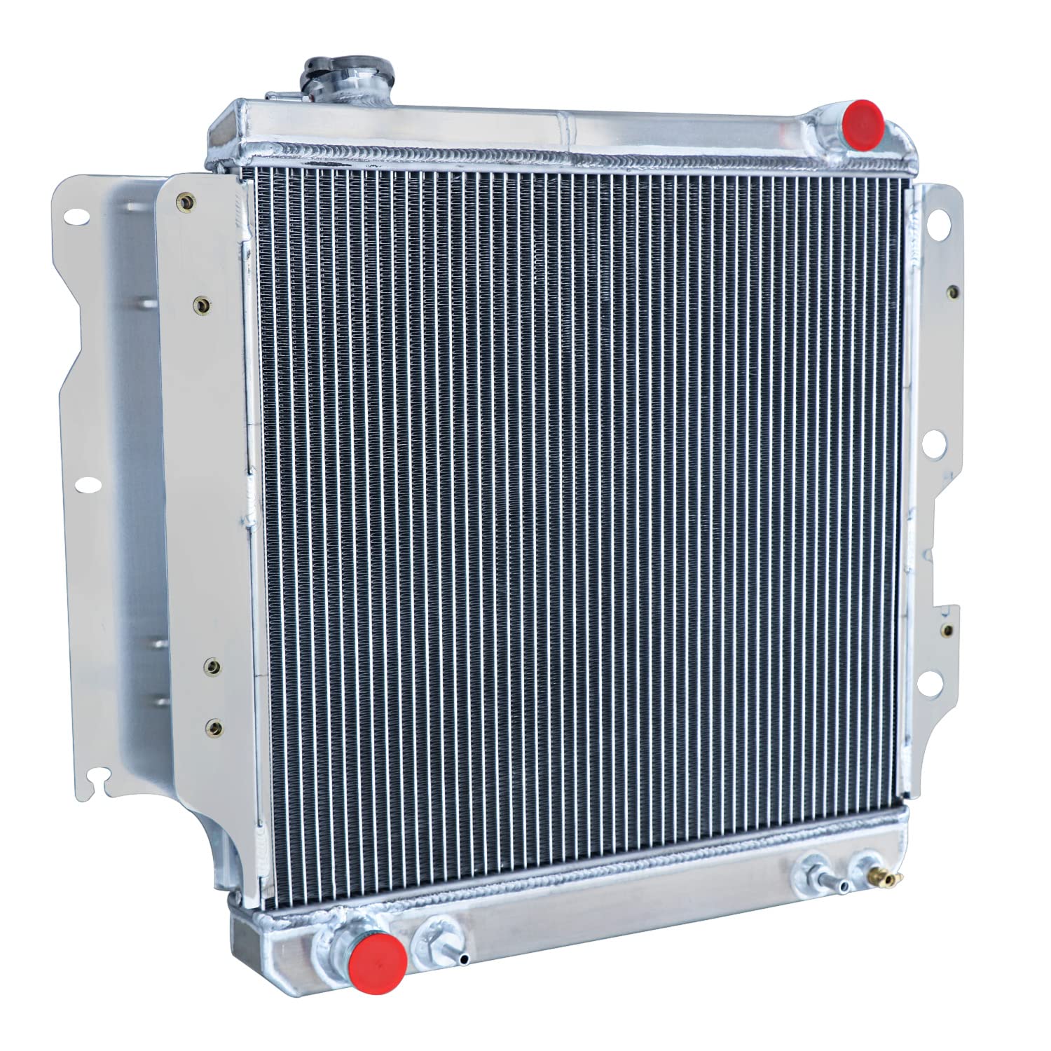 High-Performance 3-Row Aluminum Radiator for 1987-2006 Jeep Wrangler TJ & YJ Models (2.4L, 2.5L, 4.0L, 4.2L) - Heavy-Duty Cooling Solution for Off-Road Adventures & Daily Commuting