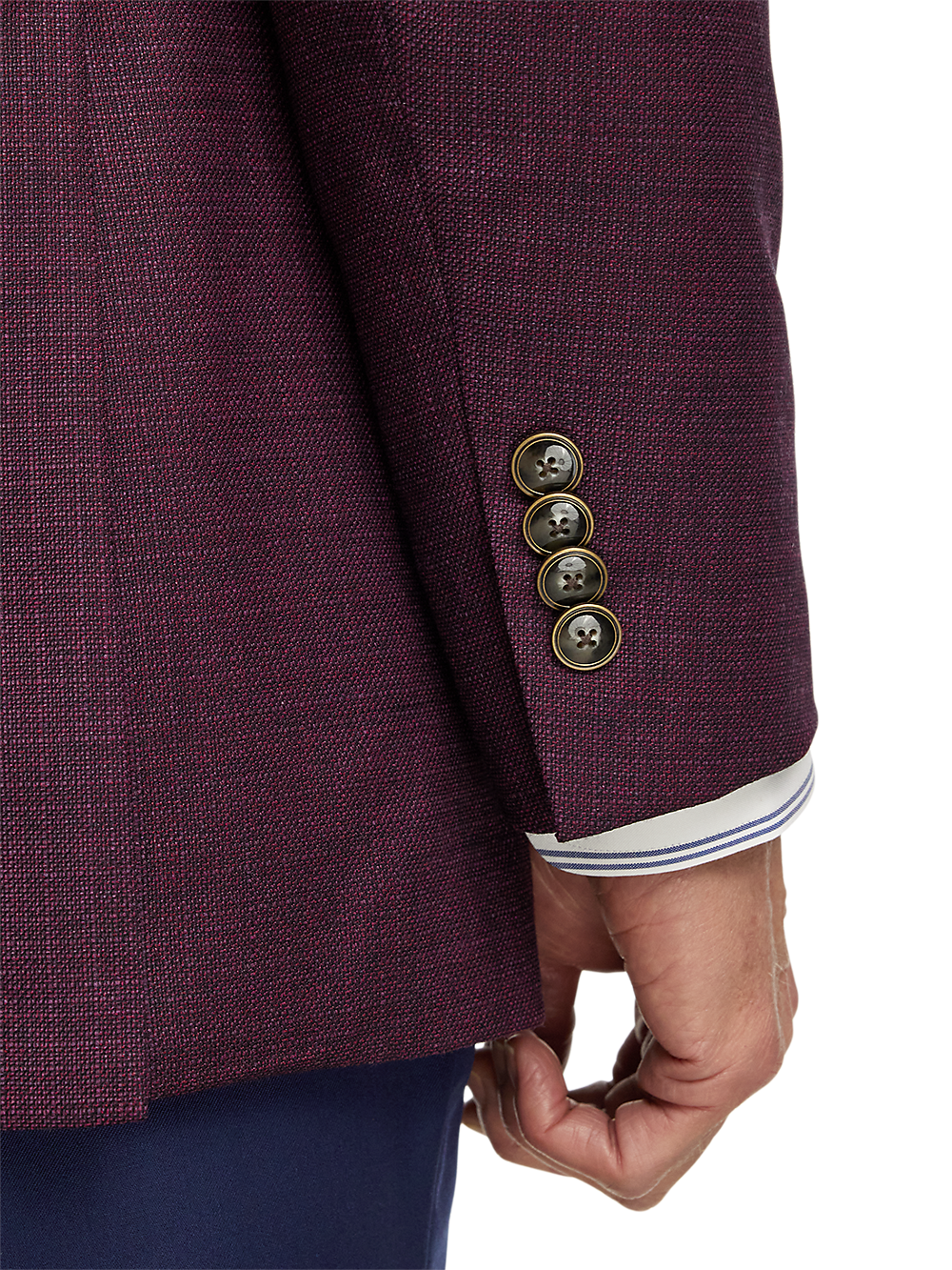 Premium Wool Single Breasted Notch Lapel Blazer for Men - Classic Plum Color Business Jacket | Perfect for Office Wear, Formal Events & Professional Occasions
