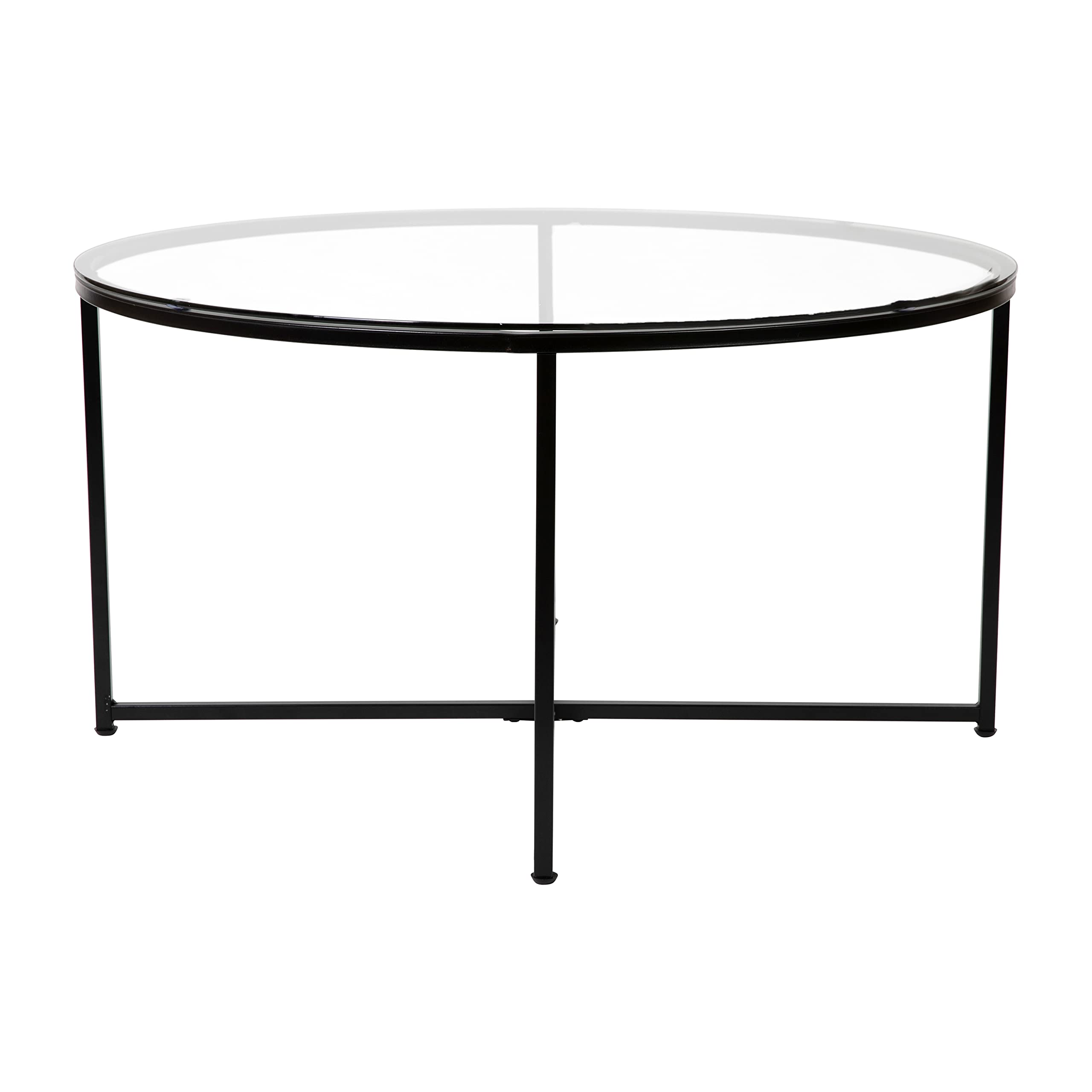 Merrick Lane Fairdale Glass Coffee Table - 36