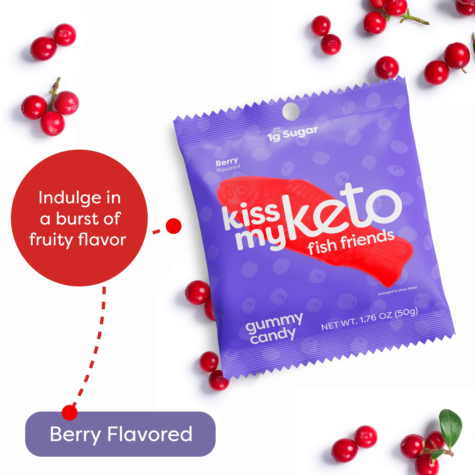 Keto Gummy Candy - Low Carb Vegan Snack Pack for Fitness & Diet (24-Pack)