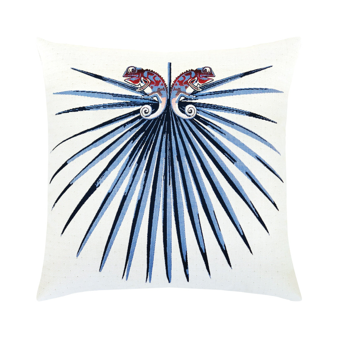 Chameleon Capri Indoor Outdoor Decorative Square Pillow - Perfect for Sofa, Bed, Patio, and Living Room Decor