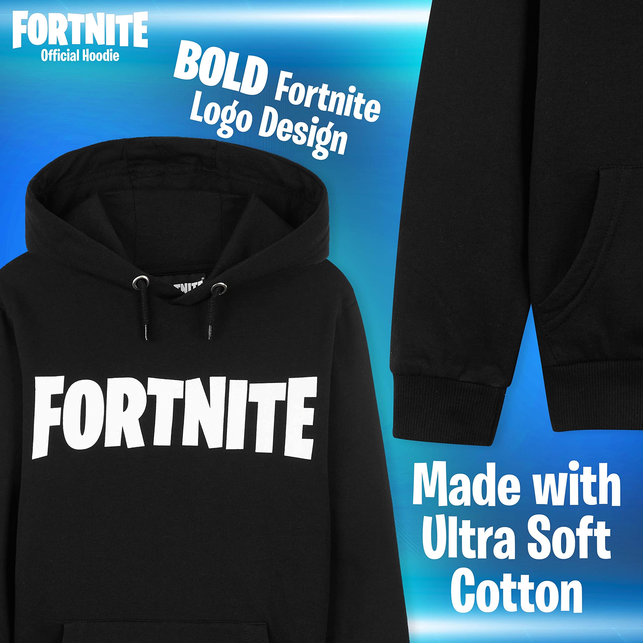 Official FORTNITE Hoodie for Boys & Kids - Gaming Jumper Sweatshirt | Perfect Gift for Gamers | Wear for Gaming Parties & School