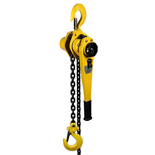 1.5 Ton x 10 Foot Heavy Duty Lever Chain Hoist - Manual Hand Chain Block for Lifting, Pulling & Positioning - Perfect for Construction, Warehouse, Automotive & Industrial Use