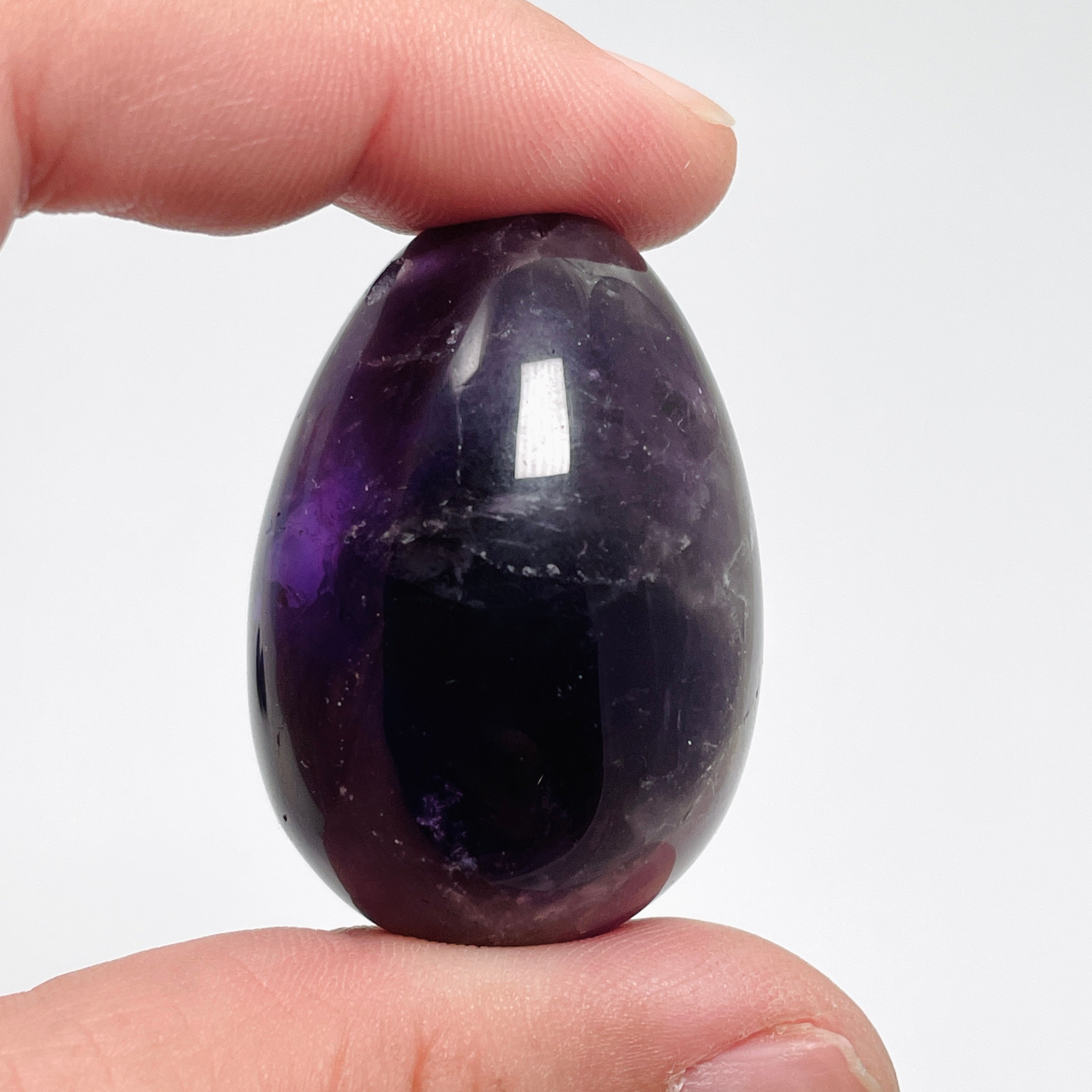 Natural Amethyst Egg AME 60 - Healing Crystal for Meditation, Stress Relief & Home Decor | Perfect for Spiritual Practice, Yoga & Gift Giving
