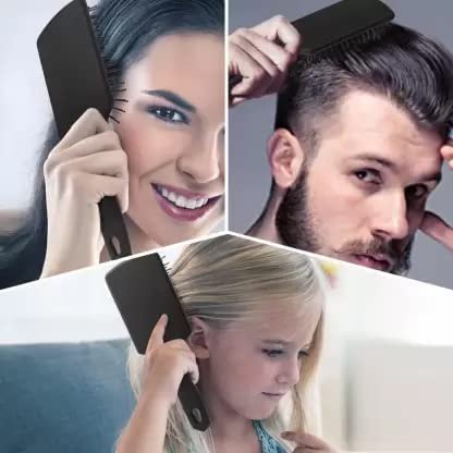 5-Piece Bristle Hair Brush and Comb Set for Women, Men & Kids - Detangling Paddle Brush & Travel Styling Brush for Wet/Dry Hair - Smoothing & Scalp Massage - Perfect for Home, Travel & Salon Use