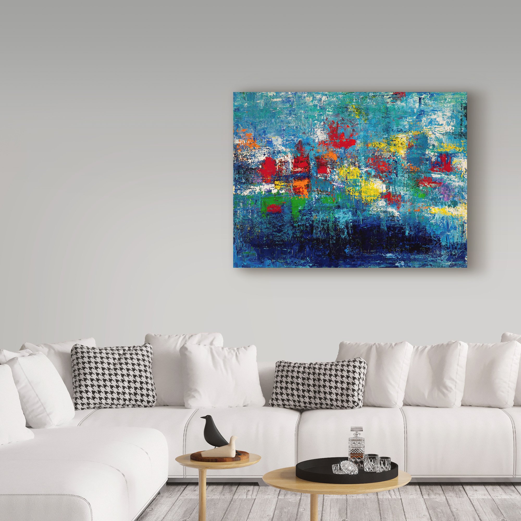 Hilary Winfield Water Garden Wall Art - 35x47 Inch Canvas Print - Perfect for Living Room, Bedroom, or Office Decor