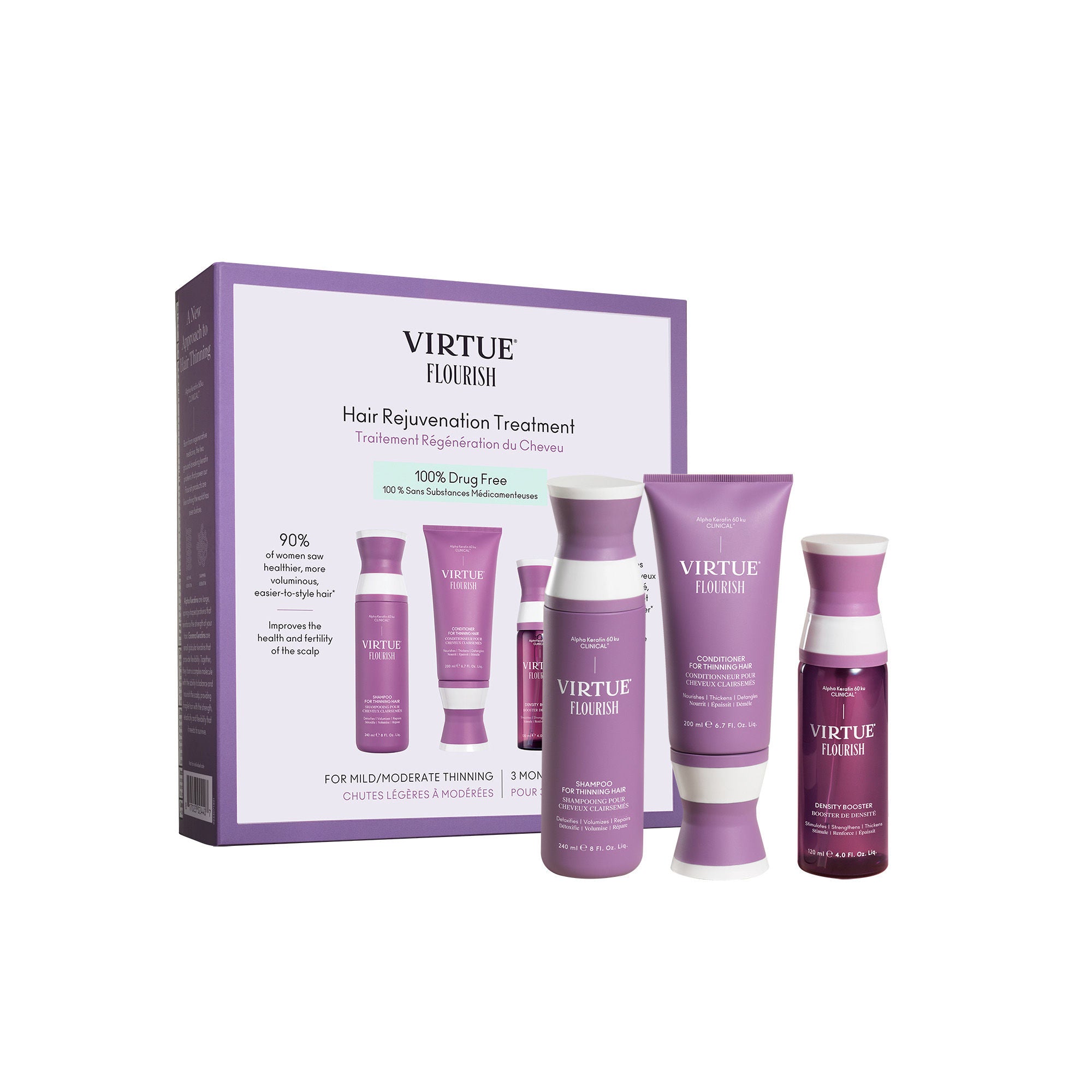 Flourish Nightly Intensive Hair Rejuvenation Treatment - 90 Day Supply for Thicker, Healthier Hair | Perfect for Damaged Hair Repair & Overnight Hydration