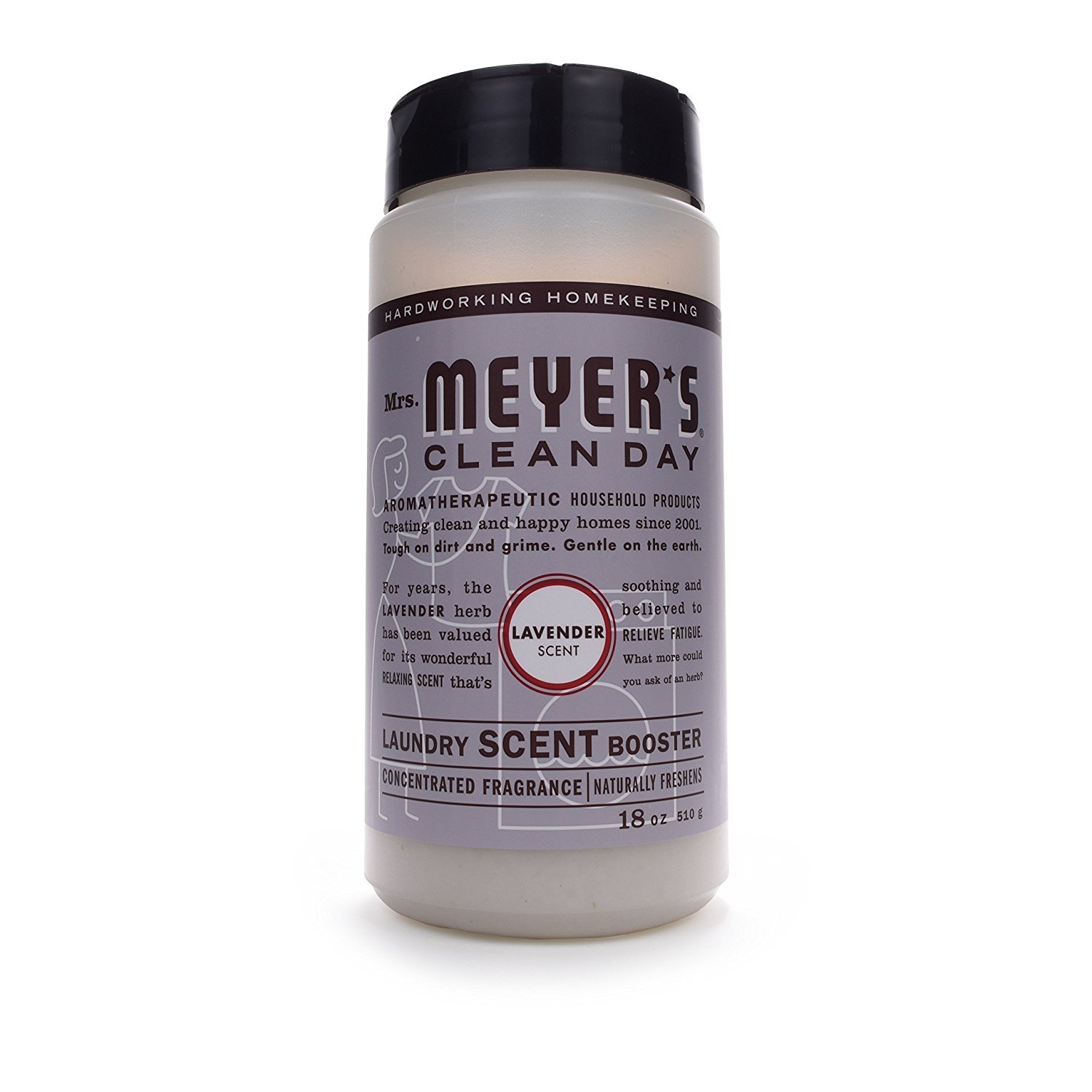Mrs. Meyer's Clean Day Laundry Booster - 18 oz Lavender Scent | Enhances Liquid Laundry Detergent & Pods | Fresh & Natural Fabric Care for Everyday Laundry, Bedding & Towels