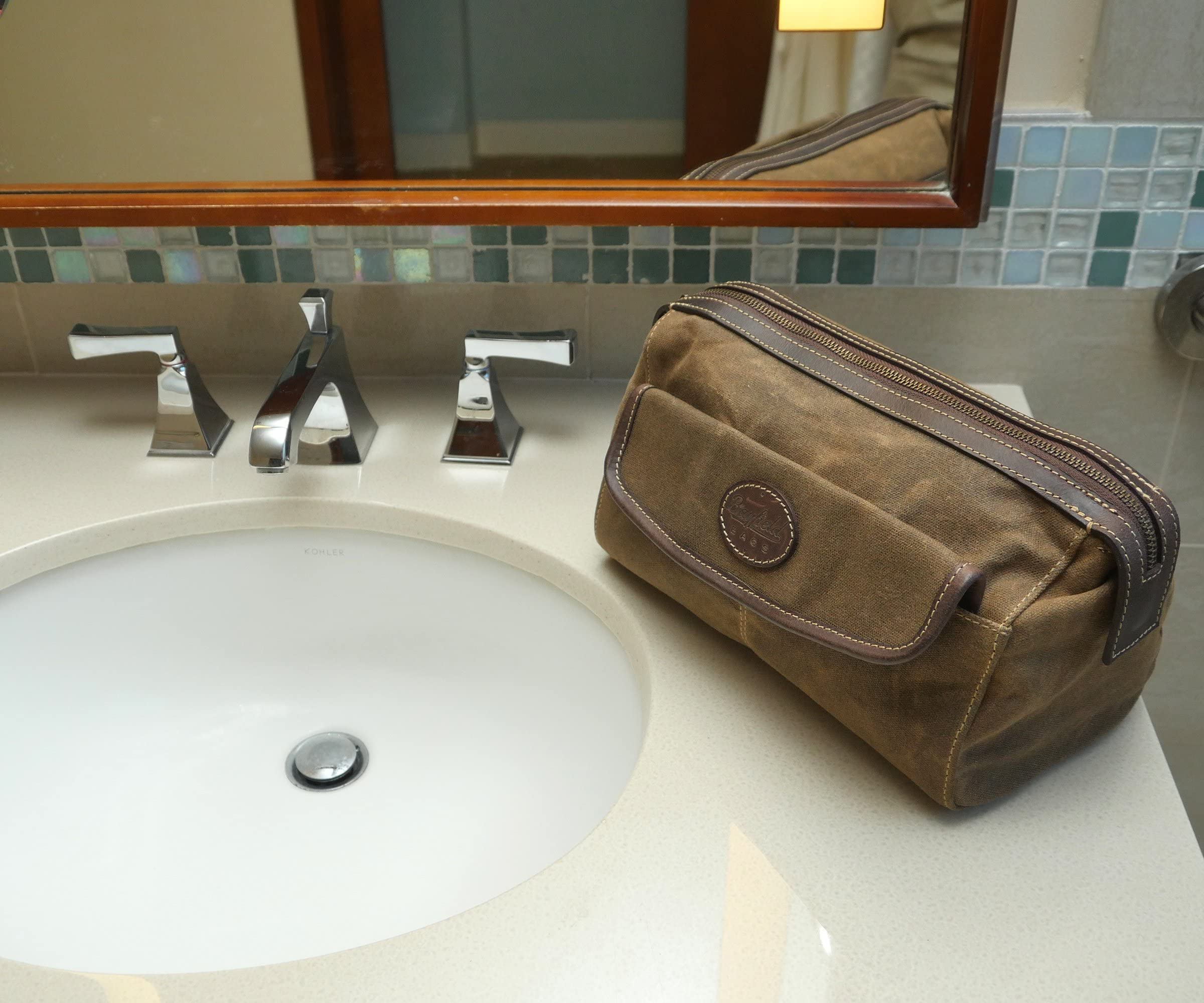 **Men's Large Travel Toiletry Bag - Waterproof Shaving Dopp Kit & Shower Case for Men | Perfect for Gym, Camping, Business Trips & Vacation Accessories**