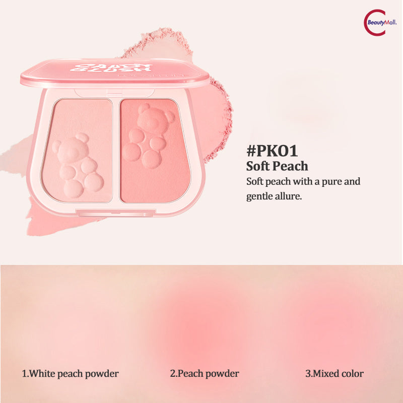 FOCALLURE Dual Color Cream Blush - Long Lasting & Blendable Cheek Makeup for Natural Flush - Perfect for Everyday Wear & Special Occasions