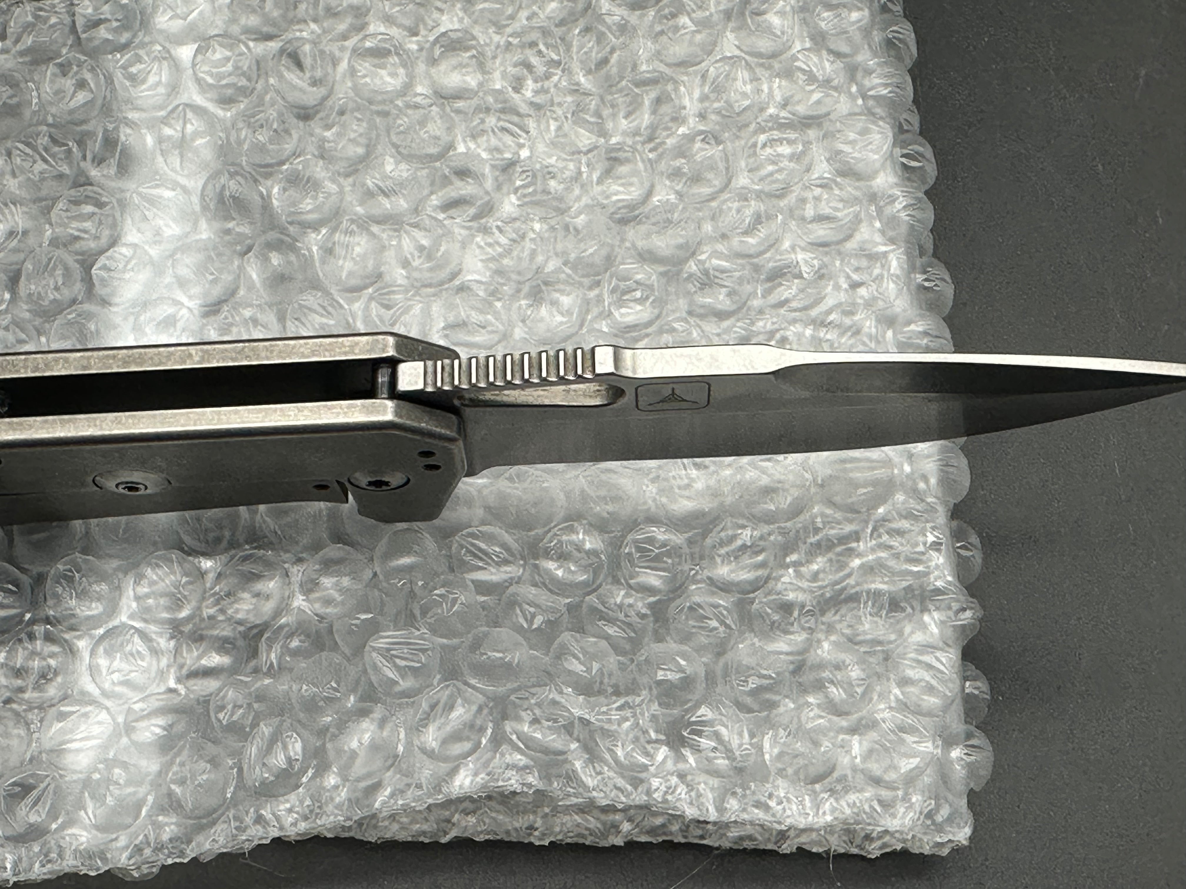 Burke Knives Hitman TAD Edition Flipper Knife - Premium Stonewashed PSF27 Steel Blade with Titanium Handle - EDC, Outdoor Survival, Camping & Tactical Use