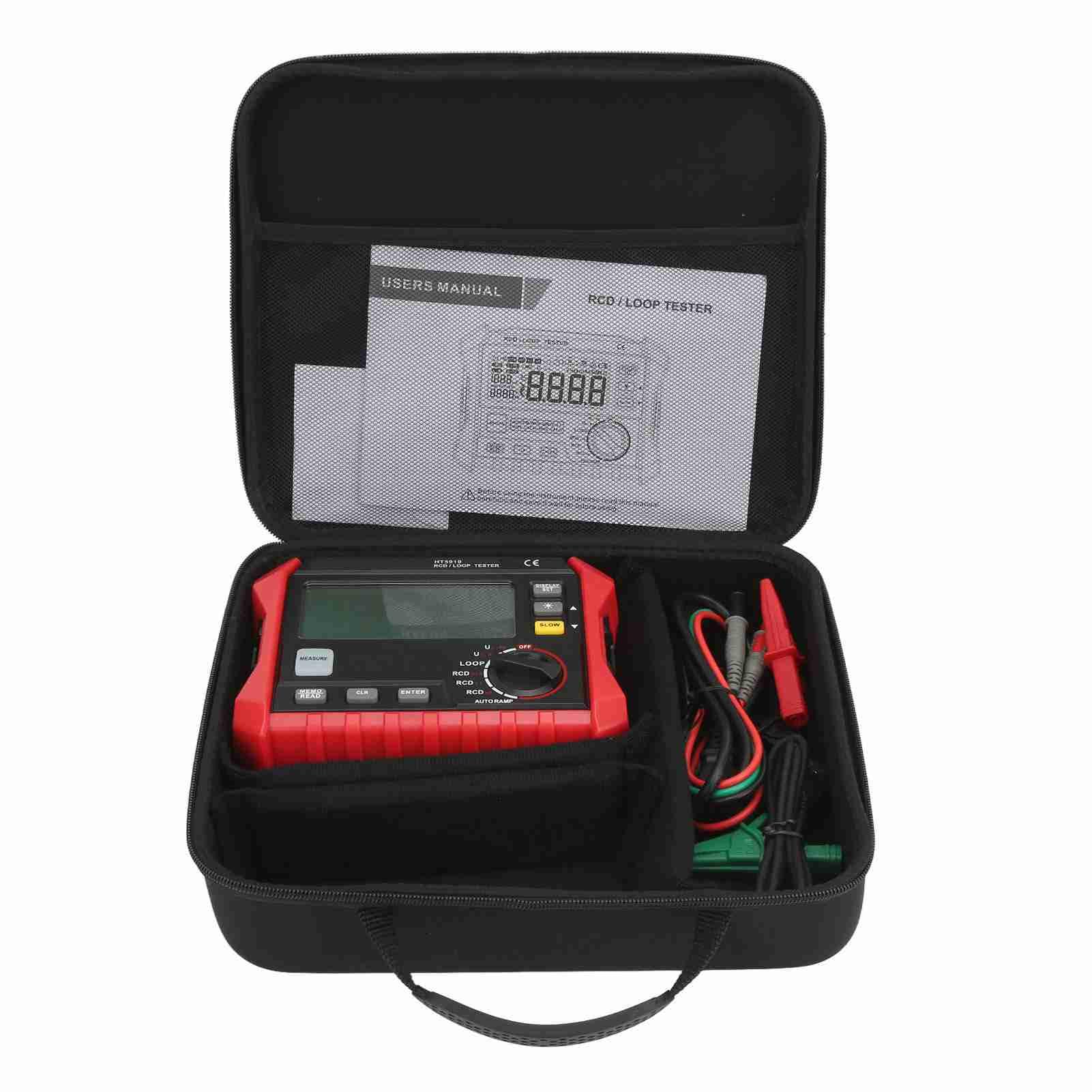 Digital Insulation Loop Tester - Auto Ranging RCD Test Meter for Electrical Safety Checks | Professional Electrician Tool for Home & Industrial Wiring Diagnostics
