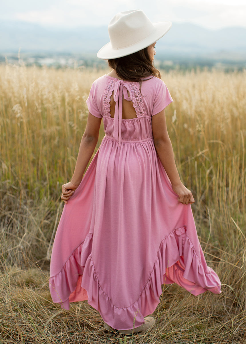 Braelyn Pink Dress for Women - Flowy Summer Dress with Short Sleeves - Perfect for Beach, Party & Casual Wear