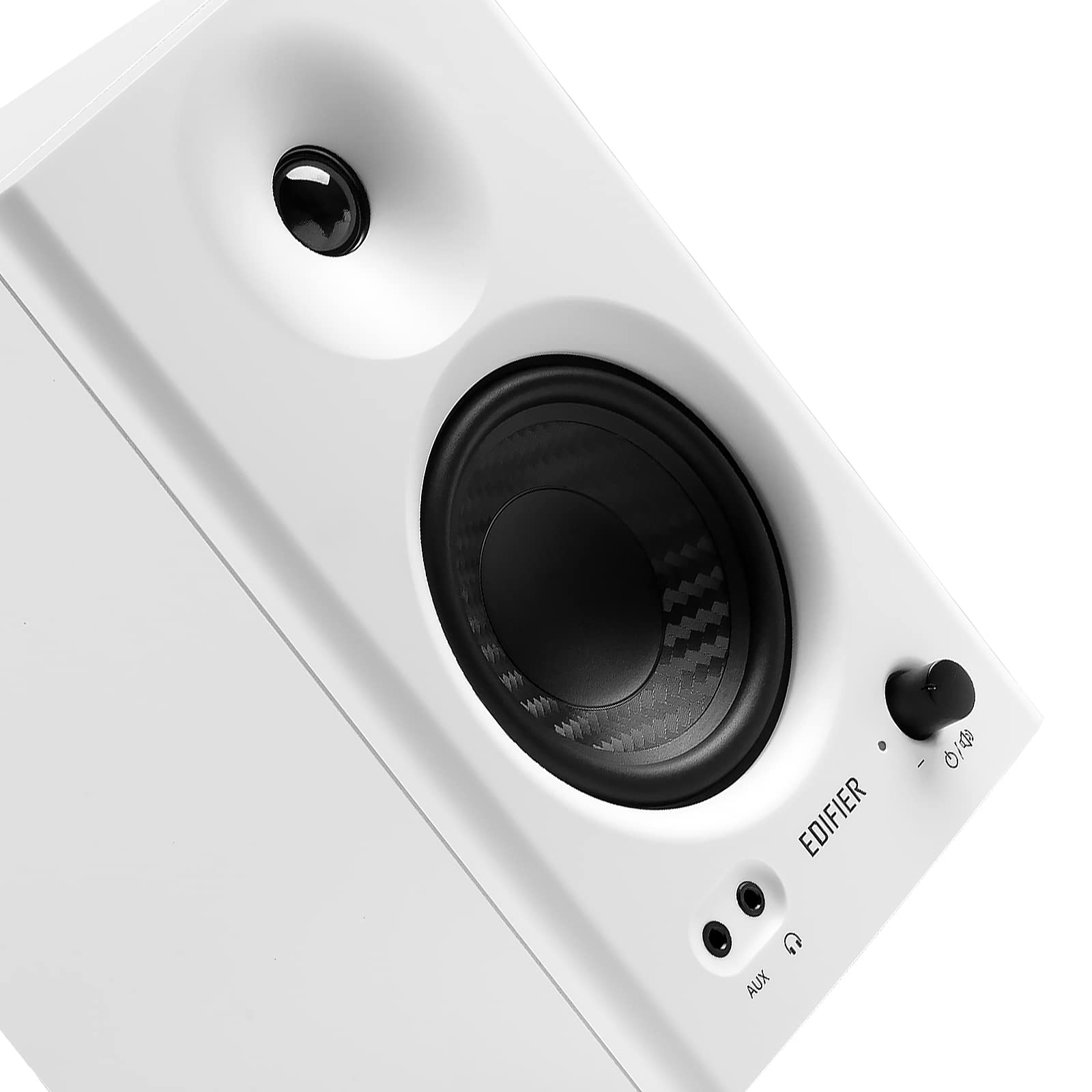 Edifier MR4 4-Inch Powered Studio Monitor Speakers - White Pair | Active Near-Field Monitors for Home Recording, Music Production & Gaming Setup