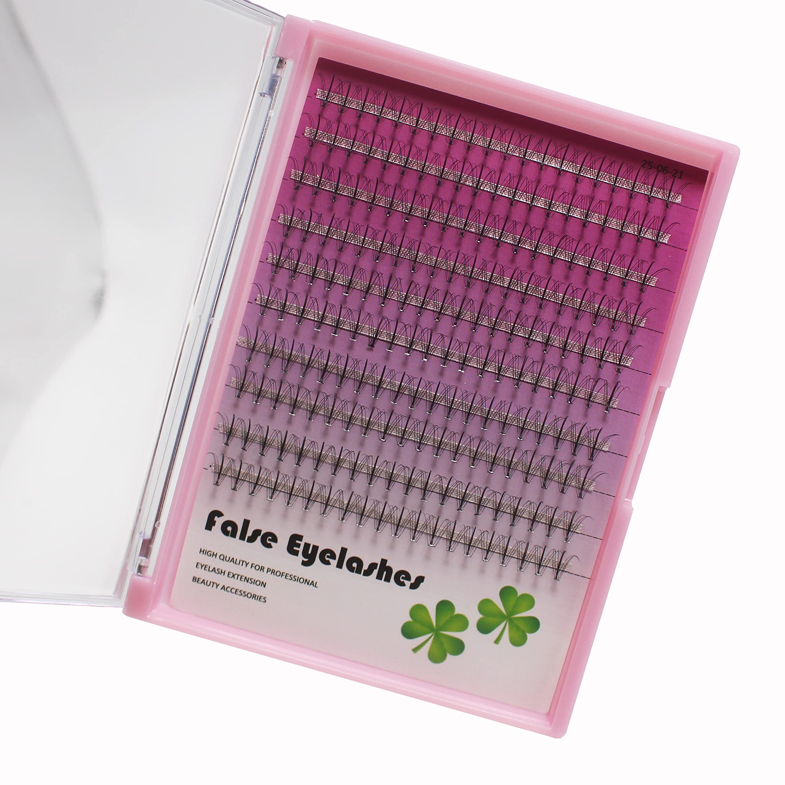 200 Clusters D Curl Flower Fairy False Eyelashes - 8-16mm Natural Soft Fluffy Wispy Lashes for Grafting & Extensions (14mm Option) | Perfect for Weddings, Parties & Everyday Glam