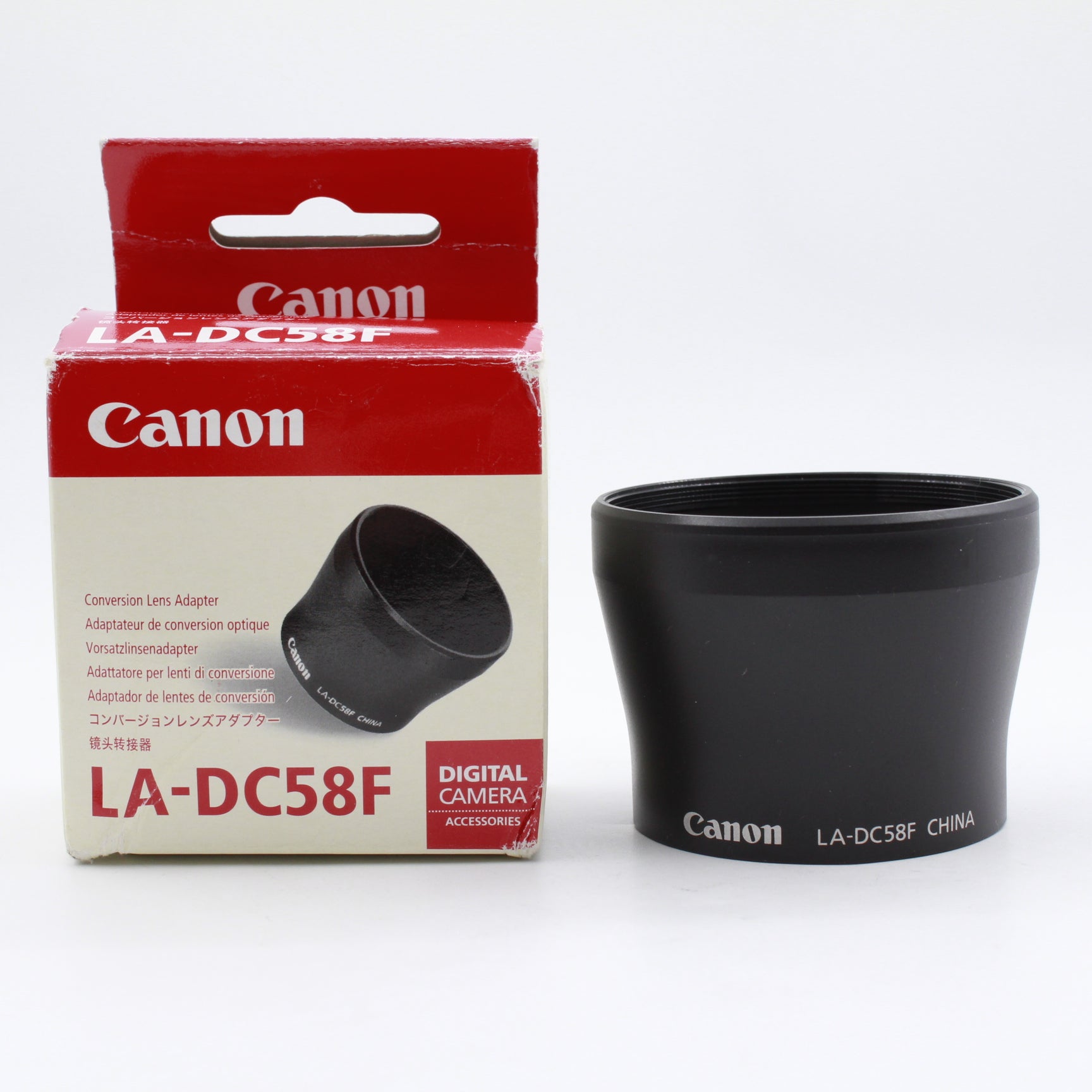 Used Canon LA DC58F Conversion Lens Adapter - Compatible with Canon Cameras for Macro & Wide-Angle Photography - Perfect for Travel, Nature & Close-Up Shots
