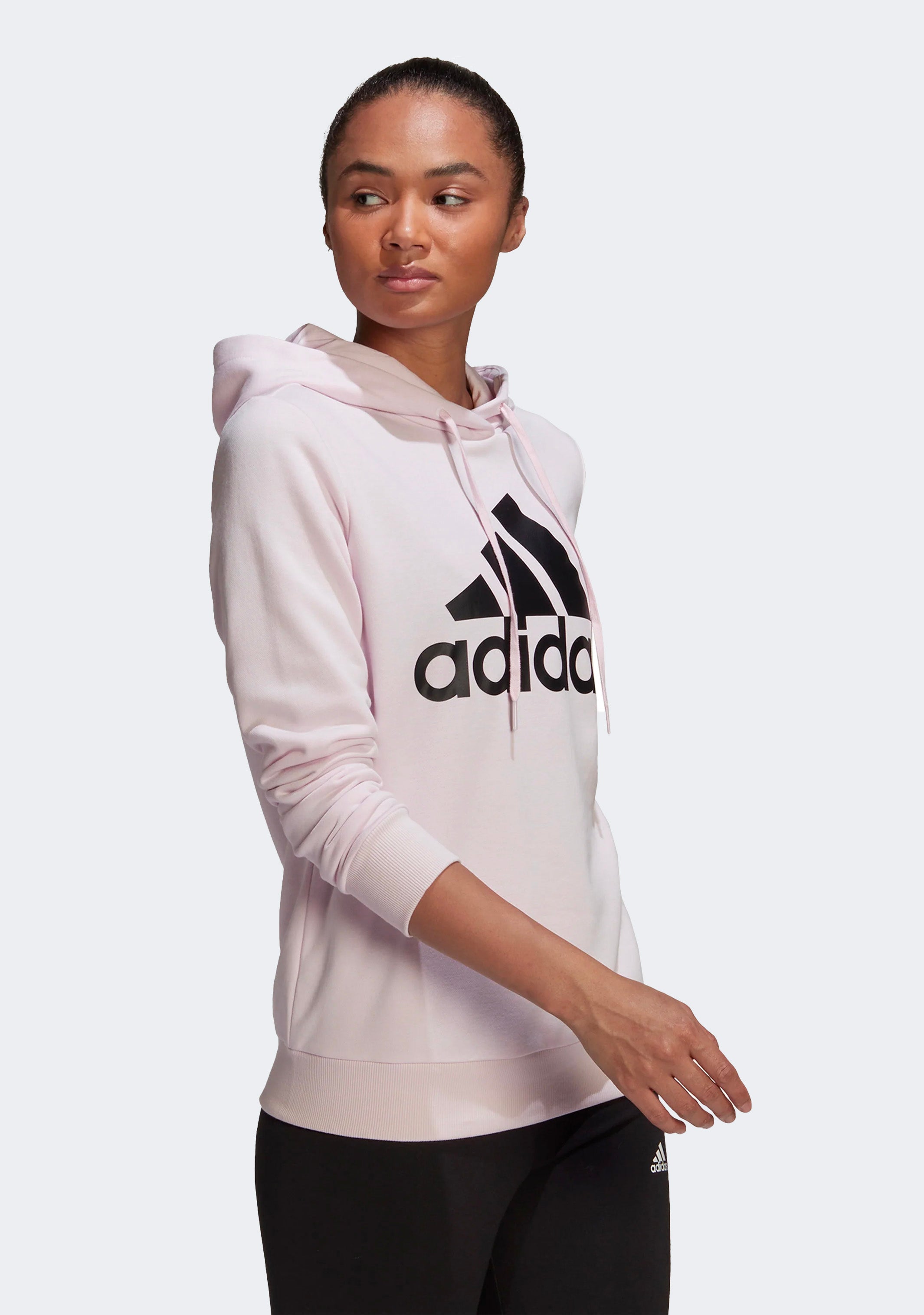 Adidas Women's Essentials Relaxed Fit Logo Hoodie - Soft Fleece Pullover Sweatshirt for Casual Wear, Gym, and Lounge