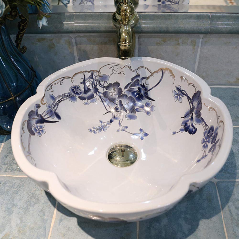 LEFEDA Ceramic Vessel Sink - Modern Countertop Bathroom Basin, White Porcelain Wash Bowl for Vanity (Sink Only) | Perfect for Contemporary Bathrooms, Powder Rooms & Guest Suites