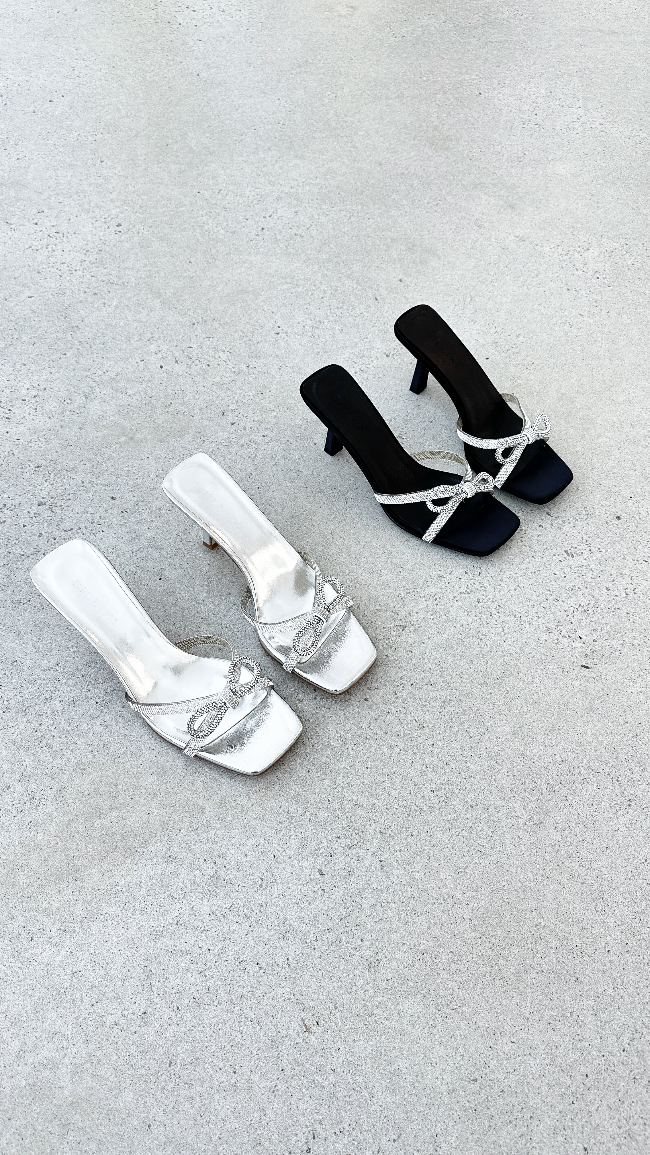 Fabia Heel Silver Metallic Diamante Sandals - Elegant Women's Dress Shoes for Parties, Weddings & Special Occasions