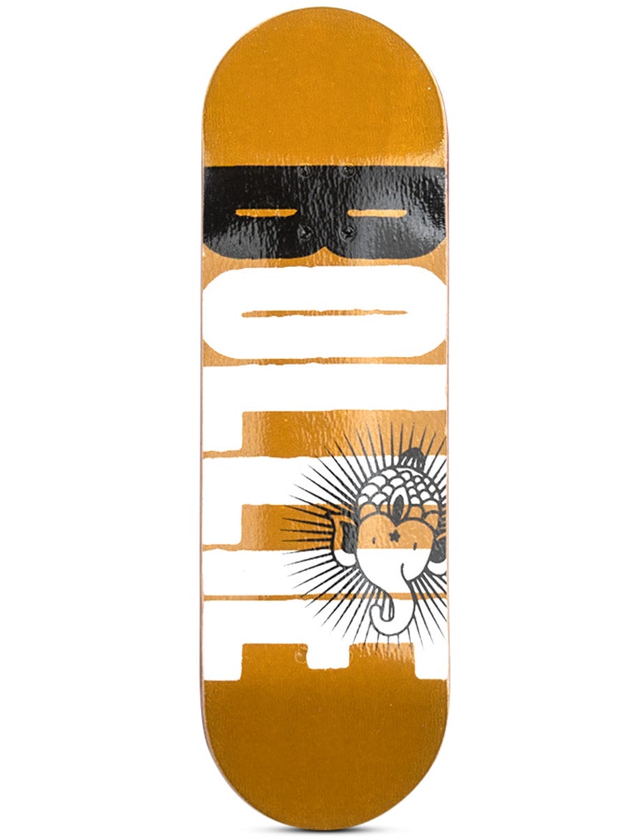 Bollie Fingerboard Deck with New Logo - Mini Skateboard for Tricks & Stunts - Perfect for Kids, Teens & Collectors - Indoor & Outdoor Fun