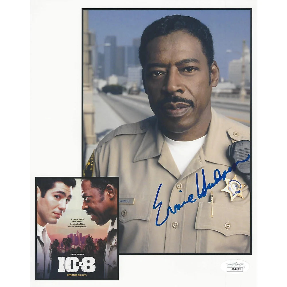 Ernie Hudson Autographed 8x10 Photo with JSA COA - Ghostbusters 3 Officers on Duty Signed Memorabilia - Perfect for Movie Collectors, Fans, and Home Theater Decor